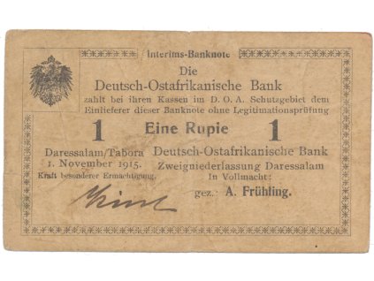 50737 50737 nemecka vychodni afrika 1 rupie 1 11 1915 serie f r 918c