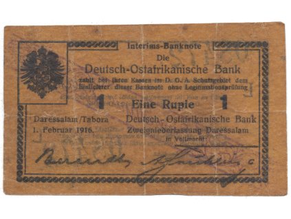 Německá Východní Afrika, 1 Rupie 1. 2. 1916, série L, R.927a
