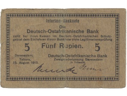 50773 50773 nemecka vychodni afrika 5 rupien 15 8 1915 serie c r 910i