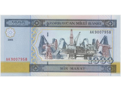 50809 azerbajdzan 1000 manat 2001 p 23