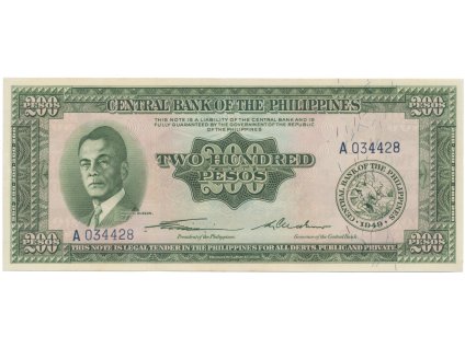 Filipíny, 200 Pesos (1949), P.140