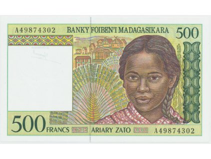 50947 50947 madagaskar 500 francs 1994 p 75