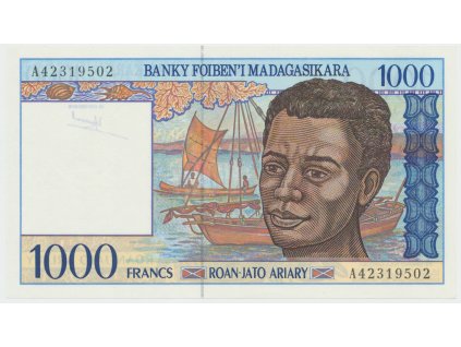 50950 50950 madagaskar 1000 francs 1994 p 76
