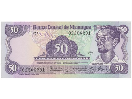 50998 nikaragua 50 cordobas 1984 p 140