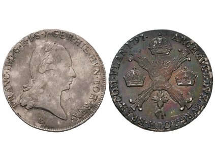 František II., 1/4 Tolar křížový 1797 C, Praha