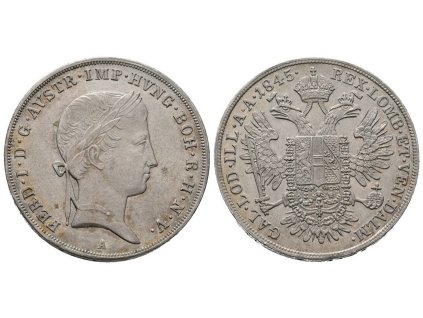Ferdinand V., 1/2 Tolar 1845 A, Vídeň