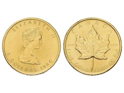 51928 51928 kanada 5 dollars 1986 maple leaf