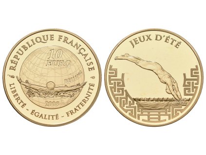 52500 francie 10 euro 2008 olympijske hry