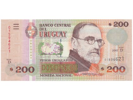 52572 52572 52572 uruguay 200 pesos uruguayos 2009 p 89b