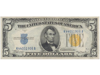 USA, 5 Dollars 1934, vojenské vydání pro severní Afriku, P.414AY