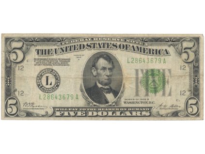 52626 52626 usa 5 dollars 1928b pick 420b