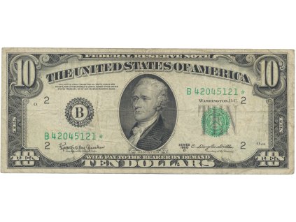 52671 52671 52671 usa 10 dollars 1950d nahradni serie pick 439dr
