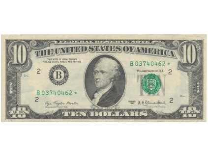 52704 52704 52704 usa 10 dollars 1977 nahradni serie pick 464ar