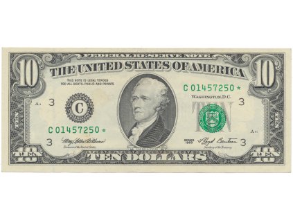 52713 52713 usa 10 dollars 1993 nahradni serie pick 493r