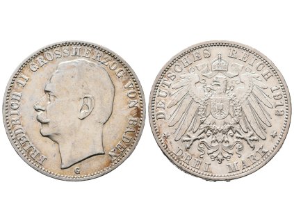 52872 baden 3 marka 1912 g