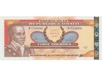 Haiti, 20 Gourdes 2001, P.271A, pamětní vydání