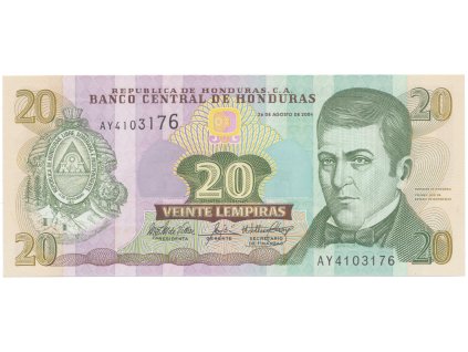 Honduras, 20 Lempiras 2004, P.92