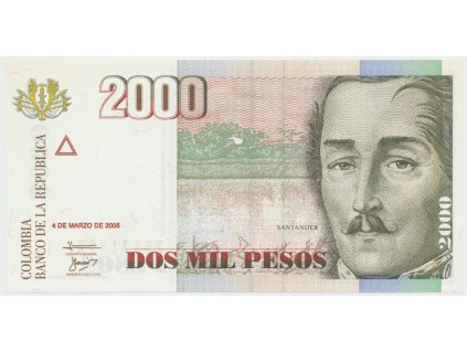 Kolumbie, 2000 Pesos 2005, P.451j
