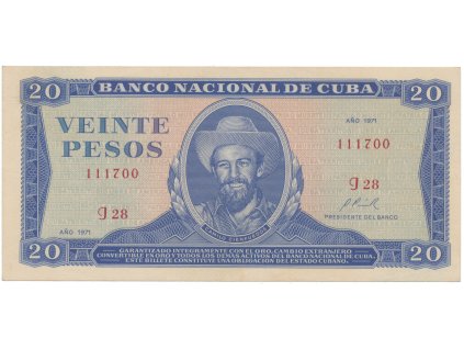 53196 53196 53196 kuba 20 pesos 1971 tisk stc praha p 105
