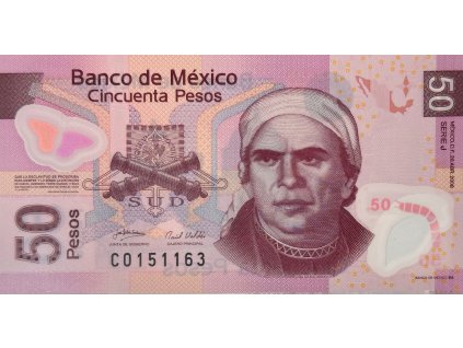Mexiko, 50 Pesos 2004-2008, plastová, P.122a-f