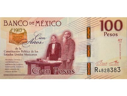 Mexiko, 100 Pesos 2017, pamětní vydání, P.130