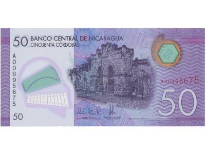 53340 nikaragua 50 cordobas 2014 plastova p 211