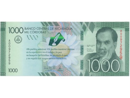 Nikaragua, 1000 Cordobas 2015, pamětní vydání, P.216