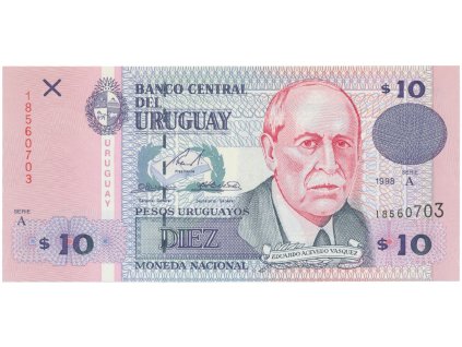 Uruguay, 10 Pesos Uruguayos 1998, P.81