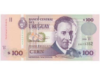 53490 53490 uruguay 100 pesos uruguayos 2006 p 85a
