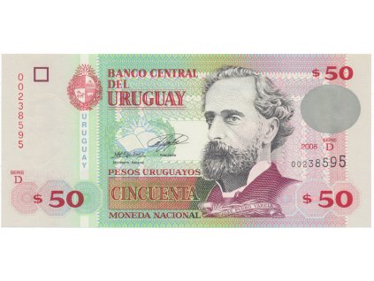 53502 53502 53502 uruguay 50 pesos uruguayos 2008 p 87a