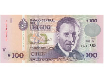 53511 53511 53511 uruguay 100 pesos uruguayos 2008 p 88a