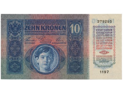 54202 54202 rakousko uhersko 10 koruna 1915 bez pretisku hej ru14a