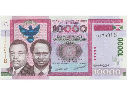 55678 55678 55678 burundi 10 000 francs 2009 p 49