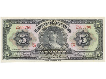 55969 55969 mexiko 5 pesos 1961 p 60g