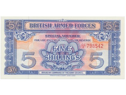 Velká Británie, 5 Shillings (1948), BAF - vojenské vydání, P.M20a