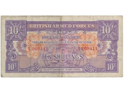 56146 velka britanie 10 shillings 1946 baf vojenske vydani p m14a