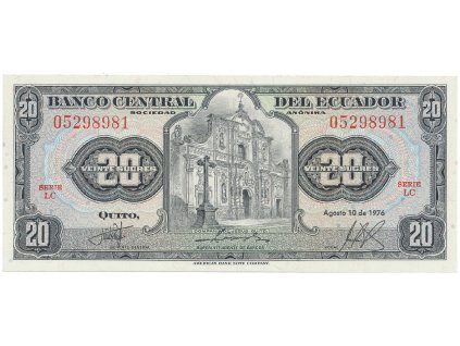 Ekvádor, 20 Sucres 1976, P.110