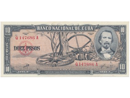 56383 kuba 10 pesos 1960 podpis che p 88c