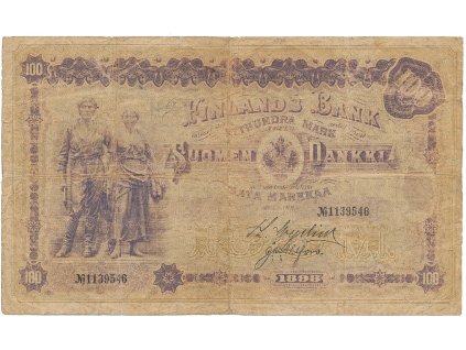 Finsko, 100 Markka 1898, P.7c