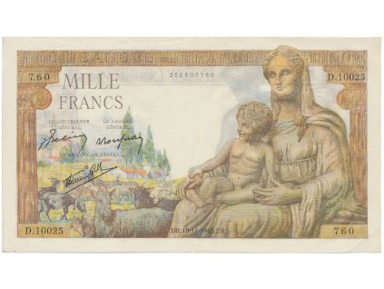 56473 56473 francie 1000 francs 1943 p 102