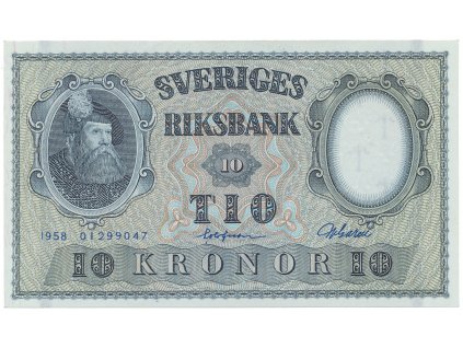 56509 56509 svedsko 10 kronor 1958 modry cislovac p 43f