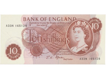 Velká Británie, 10 Shillings (1966~1970), Fforde, P.373c, typ A--N