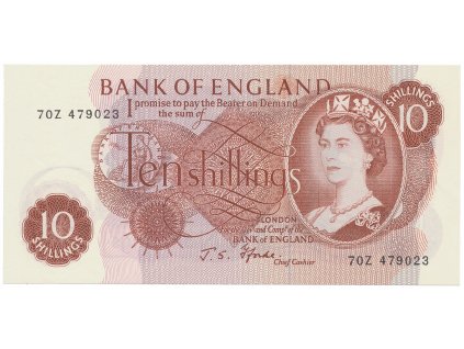Velká Británie, 10 Shillings (1966~1970), Fforde, P.373c, typ --S/--Z