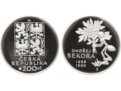 200 Kč 1999 - Ondřej Sekora, PROOF