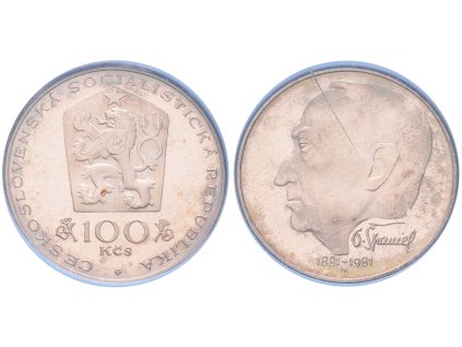 100 Kčs 1981 - Otakar Španiel, PROOF