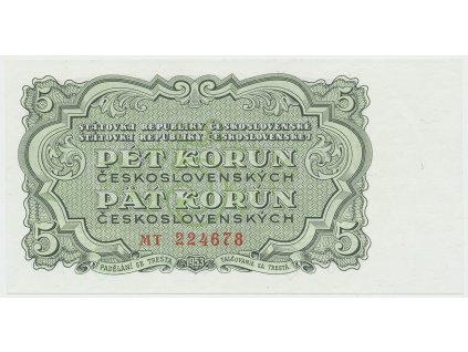 Československo, 5 Koruna 1953, tisk Praha, série MT, Hej.91b