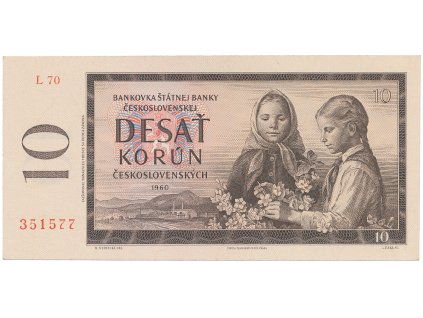 Československo, 10 Koruna 1960, série L, Hej.97b1