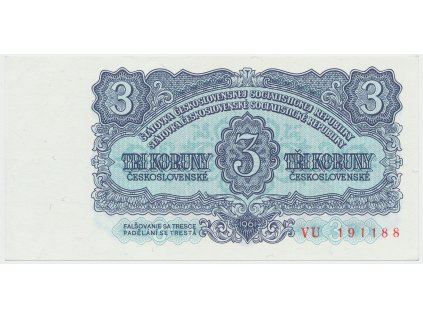 Československo, 3 Koruna 1961, série VU, Hej.98a