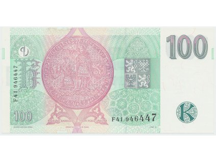 58603 ceska republika 100 koruna 1997 serie f hej cz22af