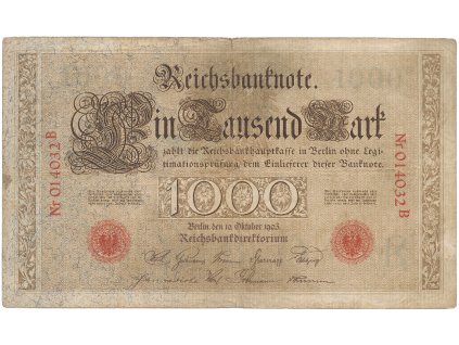 Německo, 1000 Mark 1903, Ro.21, 1x natrž. 4 mm